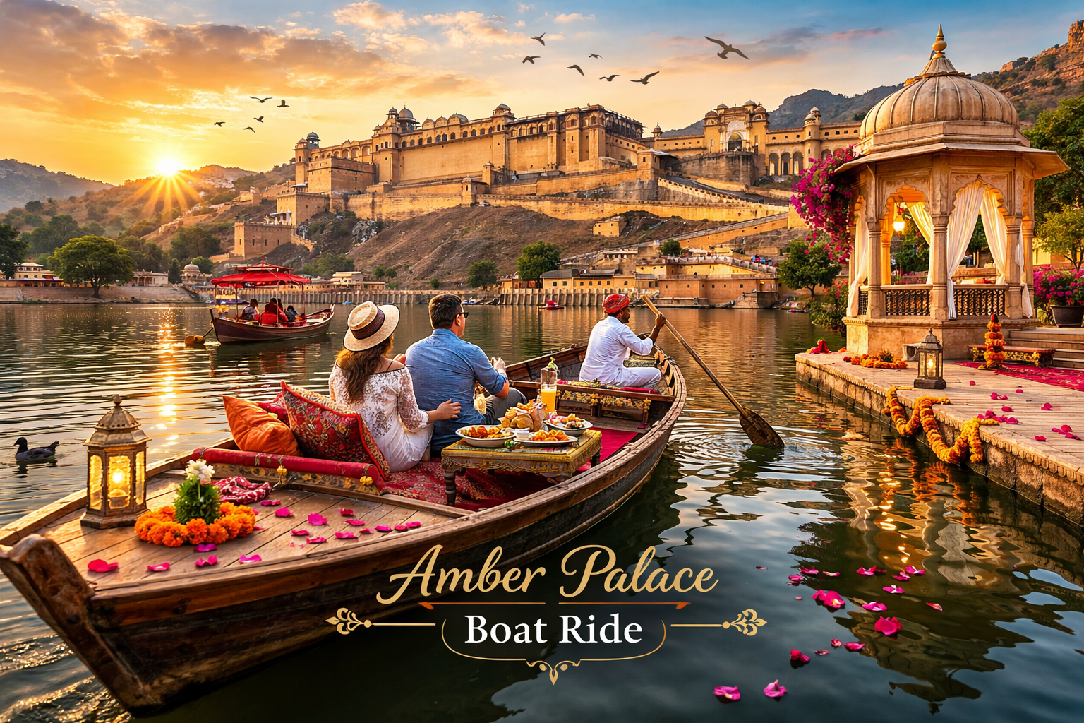 Boat ride at Amber Palace